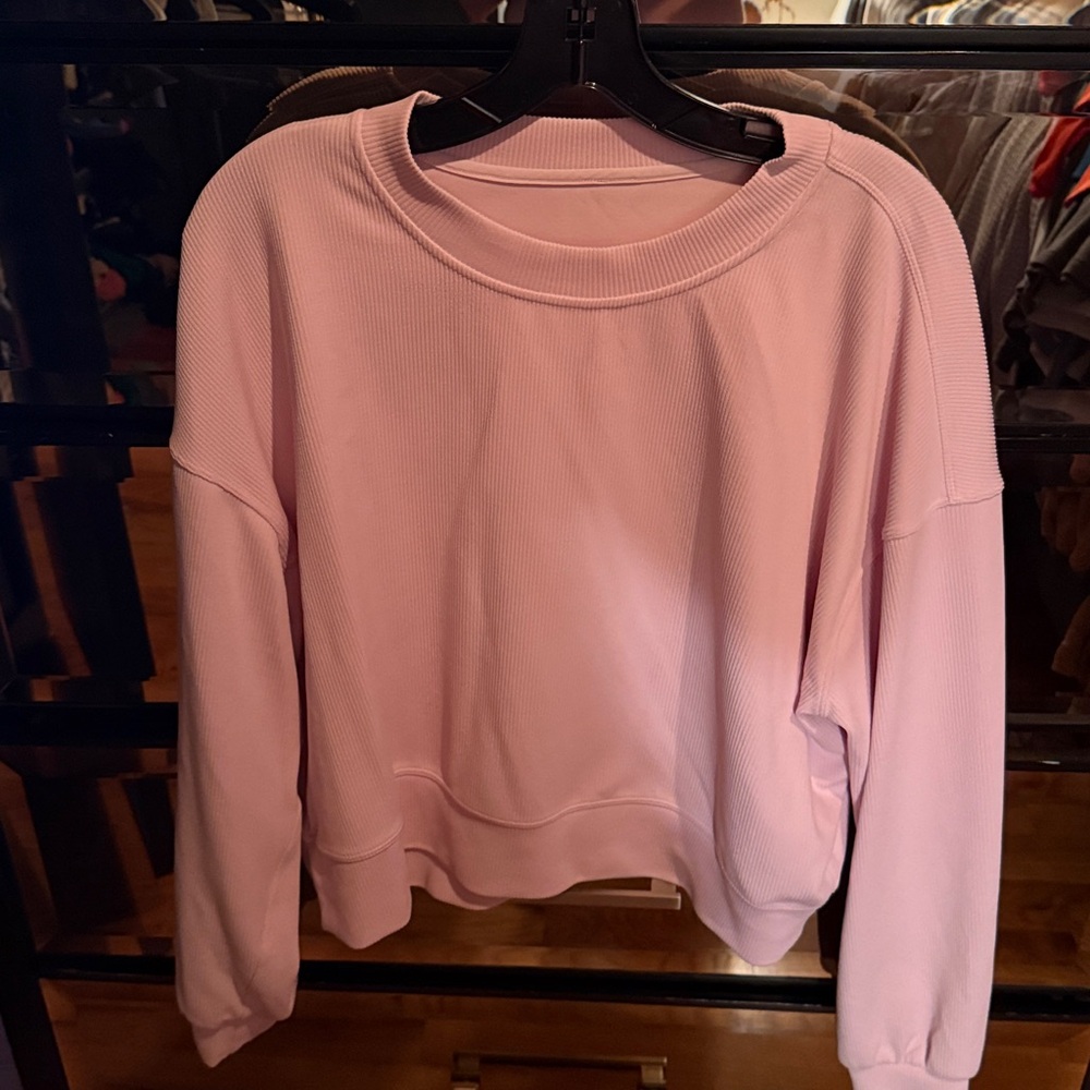 Lululemon Pink Ribbed Sweatshirt
